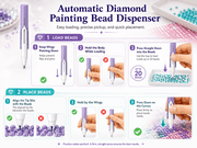 🔥 Last Day 50% OFF – 💎 Automatic Diamond Painting Bead Dispenser Pen & Tray Set