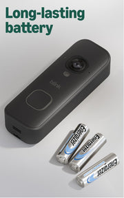 Blink Battery Doorbell 2K+ (newest model) — Wireless video doorbell, 2K video resolution, enhanced audio. Sync Module Core included – System (Black)