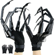 Foggizo Articulated Fingers With Fingernail, “Halloween Frights”, Extensions With Gloves, Halloween Costume Prop, Creepy Cosplay Claw Hands
