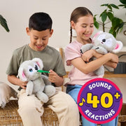LITTLE LIVE PETS My Baby Koala Kiki, Koala Stuffed Animal | Interactive plush with 40+ sounds and reactions, blinking eyes, yawning, and a 2-in-1 eucalyptus leaf teether