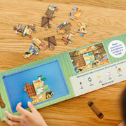 Melissa & Doug Take-Along On the Farm Magnetic Jigsaw Puzzles | Two 15-Piece Magnetic Puzzles, Fold-Out Carrying Case with Handle, Mess-Free Travel Toys, Preschool Toys for Kids, Ages 3+