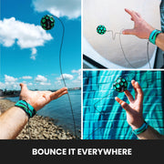 Waboba Bounceback Returning Black and Blue Moon Ball Hyper Bouncy Balls | Extreme Bounce and Fun, Super High Bouncing Ball, for Active Play and Outdoor Games