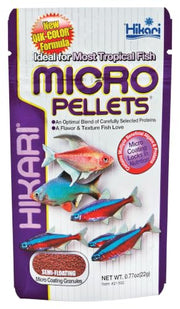Hikari® Micro Pellets® Semi-Floating Fish Food for Small-Mouthed Freshwater Fish, 0.77 oz (22g)