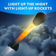National Geographic LED Air Rocket Launcher Toy for Kids Ages 8-12 | Launches Up to 100 Feet, Air Powered, Foam-Tipped Rockets, Outdoor STEM Toy, Light-Up Rocket, Birthday Gift