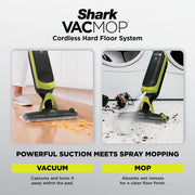 Shark VACMOP Cordless Vacuum & Spray Mop, Gray, VM180 | Hard Floor Cleaner, Powerful Suction, Lightweight, 2 Disposable Pads, 12oz Cleaning Solution Included