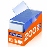 200 Card Sleeves Hard Plastic, 3" × 4" Rigid Card Holder for Trading Cards | 35pt Baseball Card Protectors, Trading Card Top Cases for Sports PKM MTG Game Cards (100 Hard Sleeves + 100 Soft Sleeves)