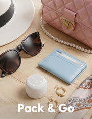Babelio Pocket Mini Portable White Noise Machine for Travel, 15 Sounds | USB-C Rechargeable, Auto-Off Timer, Lightweight Design, Last-Setting Memory, Easy To Pack And Carry, White