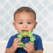 Infantino Water Teethers, Cooling & Massaging Relief, Lime/Blue, 3-Pack | Chill water-filled teethers for cooling comfort. Easy-grip shapes. Textured surfaces for sore gums