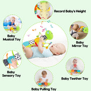 Baby Toys 0-6 Months Musical Stuffed Caterpillar Newborn Tummy Time Toys | Sensory Toys with Mirror Crinkle Rattle for Infants 0-3 3-6 2 3 4 5 6-12 Months Old Babies Boy Girl Shower Gifts Essentials