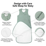 BubblePanda Rayon Made from Bamboo Sleep Sack 0-6 Months 1.0 Tog Newborn | 0-3 Months Sleep Sacks, 3-6 Months Toddler Sleeping Sack, 2-Way Zipper, Soft Baby Wearable Blanket