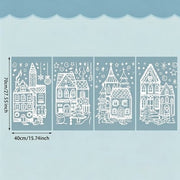 Christmas Village Window Clings