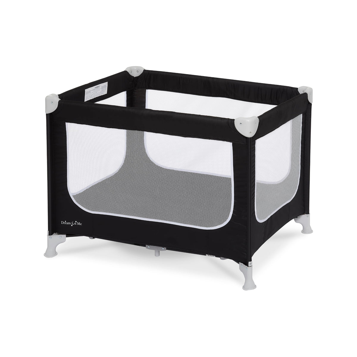 Dream On Me Zodiak Portable Playard, Compact for Travel, Carry Bag, Black | Removable Mattress Pad, Mesh Sides, Quick Fold, 30 Lb Limit - ASTM Tested for Infants & Toddlers, Indoor & Outdoor Use