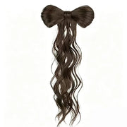 Bowknot Claw Clip Ponytail – Instant Volume & Elegant Half-Up Style
