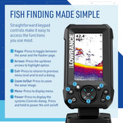 Lowrance Eagle Fish Finder, 4-to-9-inch, Sonar and C-MAP Options | 4, 5, 7 or 9-inch IPS display, Bullet, SplitShot HD or TripleShot HD transducer, C-MAP charts, features vary by model