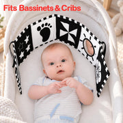 URMYWO Black and White Baby Toy, Tummy Time High Contrast Newborn Toys | Visual Stimulation Soft Baby Book, Brain Development Montessori Sensory Infant Mirror Toy 0-6-12 Months, Boy Girl Shower Gift