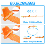 Fuwidvia 3 Pack Airplane Launcher Toys, 13.2 in LED Foam Glider Kids 4-12 | 3-Pack 13.2 in LED foam gliders with 2 flight modes, Outdoor Flying Toys Birthday Gifts for Boys Girls 4-12 Year Old