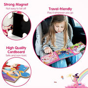 SYNARRY Unicorn Mermaid Princess Magnetic Puzzles for Child 3-5, Travel Toy | 20-Piece Magnetic Travel Puzzle for Child Ages 4-6, Car Airplane Road Trip Activities, Quiet Time Toys, Girls Birthday Gifts