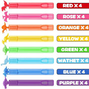 32 Pack Bubble for Kids Party Favors, 8 Style Dinosaur Mini Bubble Wands | Bulk Toys with Gift Box for Carnival Prizes Goodie Bag Stuffers Supplies, Birthday Bath Time Bubbles Blower Toy for Girl Boy
