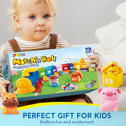Play-Act Learning Toys for 1 2 3 Years Old, Counting, Matching & Sorting Montessori Learning Farm Train Including 9 Farm Animals, Birthday Gift for Baby Boys Girls