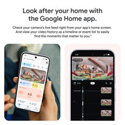 Google Nest Cam Indoor (Wired, 3rd Gen) - Security Camera - 2025 - Snow | 2K video, motion detection, color night vision, 2-way audio, works with Google Home and Gemini, intelligent alerts