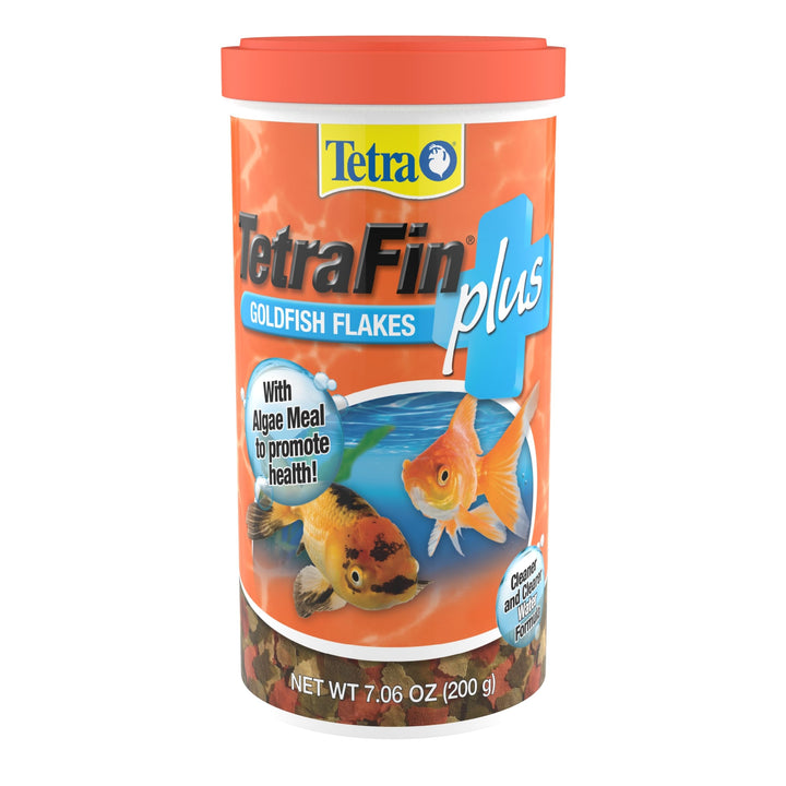 Tetra TetraFin Plus Goldfish Flakes Fish Food with Algae, 7.06 oz | Added Algae for Optimal Health, Balanced Daily Diet for Goldfish and Small Koi, Color-Enhancing, Clean & Clear Water Formula