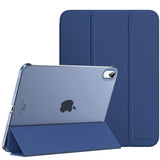 MoKo for iPad (A16) 11th Generation Case, iPad 10th Gen Case, Navy Blue | For iPad 11/10.9 Inch Case 2025/2022, Slim Stand Hard PC Translucent Back Shell Smart Cover,Support Touch ID,Auto Wake/Sleep