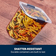 Rubbermaid Brilliance 12-Cup Airtight Food Storage Container, Perfect for Pantry Staples, Clear/Grey