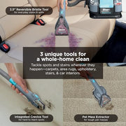 Shark StainStriker Portable Carpet/Upholstery Cleaner, 4 Tools, PX202BRN | For Carpet, Upholstery & Area Rugs, Stain & Odor Remover, Full Size Solutions, 3.5" Stain, 7" Stain, Crevice & Pet Mess Tools