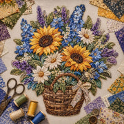 🌸Floral Basket Patchwork DIY Kit