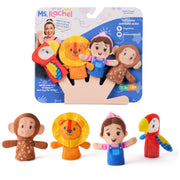 Ms. Rachel Zoo Friends Finger Puppets, 4-Pack with Lion, Monkey & Parrot | Four Soft Plush Animal Finger Puppets, Inspires Creative Storytelling, Baby Toys For Girls And Boys Ages 3+ Months