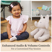 GUND Baby Flappy Elephant 12-Inch Interactive Animated Musical Baby Toy | Talking Elephant with Movements, Musical Toy Teaches Cause-and-Effect and Sings, Promotes Self-Soothing and Tactile Play