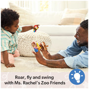 Ms. Rachel Zoo Friends Finger Puppets, 4-Pack with Lion, Monkey & Parrot | Four Soft Plush Animal Finger Puppets, Inspires Creative Storytelling, Baby Toys For Girls And Boys Ages 3+ Months