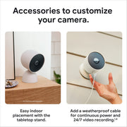 Google Nest Cam Outdoor or Indoor, Battery - Wireless Security Camera | Home security camera, built-in intelligent alerts, 1080p HDR video, works with Google Home and Alexa