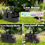 Zerhunt Durable Bubble Machine for Party: 3 Power Modes for Non-Stop Fun - 18000+ Bubbles Per Minute High Output 30 Mins Bubbles per Refill - Kids Safe Auto-Stop for Outdoor Backyard Birthday