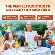 12-Pack Inflatable 16-Inch Footballs for Kids Party Decorations & Favors | Blow-Up Sports-Themed Beach Balls for Game Day & Birthday Supplies and Decorations, Goodie Bag Stuffers