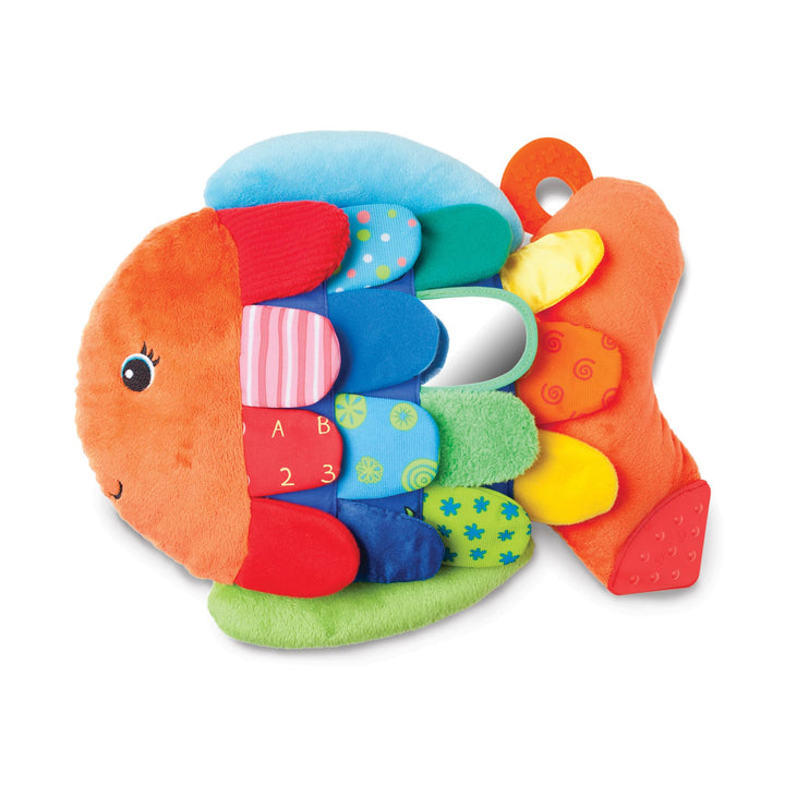 Melissa & Doug K’s Kids, Flip Fish Stuffed Animal, Soft Baby Book, Multi-Textured Squeaking & Crinkling Infant Sensory Toys for Babies with Baby Mirror, Tummy Time Toys for Infants Ages 0–9 Months