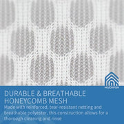 Muchfun 3Pcs Durable Honeycomb Mesh Laundry Bags for Delicates 12x16 Inches | (3 Medium)