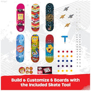 TECH DECK Spongebob Sk8shop Bonus Pack Customizable Fingerboards Set | Customize 6 Boards with Skate Tool & Wheels, Authentic Details, Fidget Skateboard Toy Gifts for Kids & Collectors Ages 6+