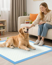 Powools Puppy Pads for Dogs, 34x28 in, 6-Layer Leakproof, 50-Pack | Extra-Large Pee Pads, Disposable, Quick-Dry Dog Pads, High Absorbency, Wee Wee Pads for Dogs, Easy Puppy Potty Training