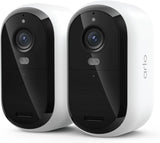 Arlo Essential Wireless Security Camera 2K (3rd Gen) - 2-Cam | Rechargeable home security camera; 2K & color night vision; Person, vehicle & animal detection; 1-mo Secure plan incl.