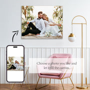Ship Next Day Custom Canvas Prints with Your Photos (Framed 10x8) Customized Picture Gifts Photo Prints Personalized Canvas Pictures Wall Art Ideal for Home Decor