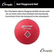 Champion Sports Playground Ball – Durable High-Bounce Ball, Sizes 5", 6", 7", 10", 13" & 16" for Gym, Recess & Play