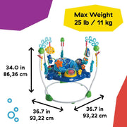 Baby Einstein Neptune's Ocean Discovery Activity Baby Jumper Activity Center, Ages 6 Months +, Max Weight 25 lbs., Unisex
