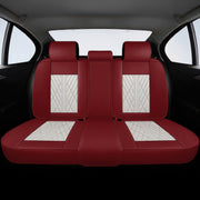 Beige & Red Car Seat Covers