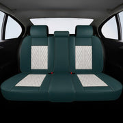 Beige & Green Car Seat Covers