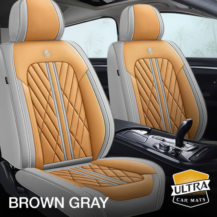 Brown & Gray Car Seat Covers