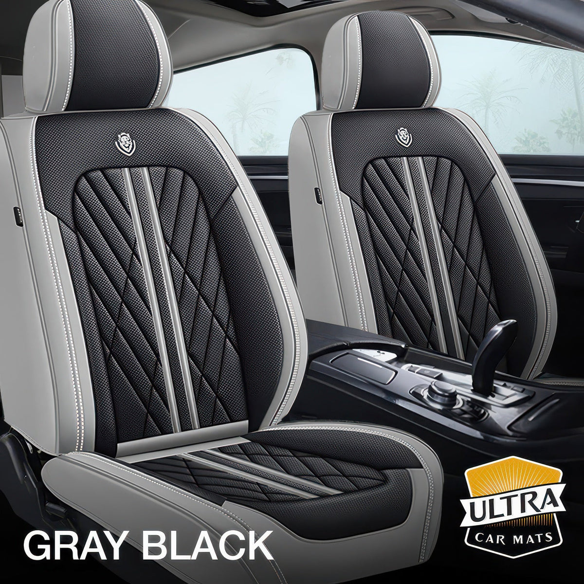 Gray & Black Car Seat Covers