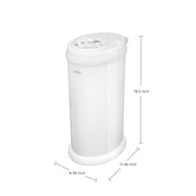 Ubbi Stainless Steel Diaper Pail, No Special Bags, Odor-Locking, White | Award-Winning Registry Must-Have, Childproof Safety Lid with Lock, Holds Up To 55 Newborn Diapers, Modern Nursery Essential