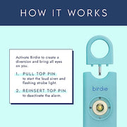 She’s Birdie–The Original Personal Safety Alarm for Women by Women–Loud Siren, Strobe Light and Key Chain in a Variety of Colors (Aqua)