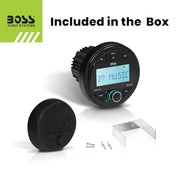 BOSS Audio Systems MGR300B Bluetooth Marine Stereo Gauge Receiver, No DVD